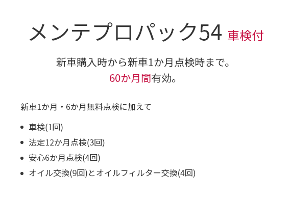 メンテプロパック54